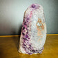 Lateral view of Grade AA Amethyst raw geode, sourced from Artigas, Uruguay.