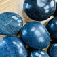 Looking down on Lazulite palm stone, from Madagascar.
