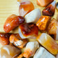 Full profile of Grade AA Carnelian tumbled stone ready to ship from Beyond Bohemian
