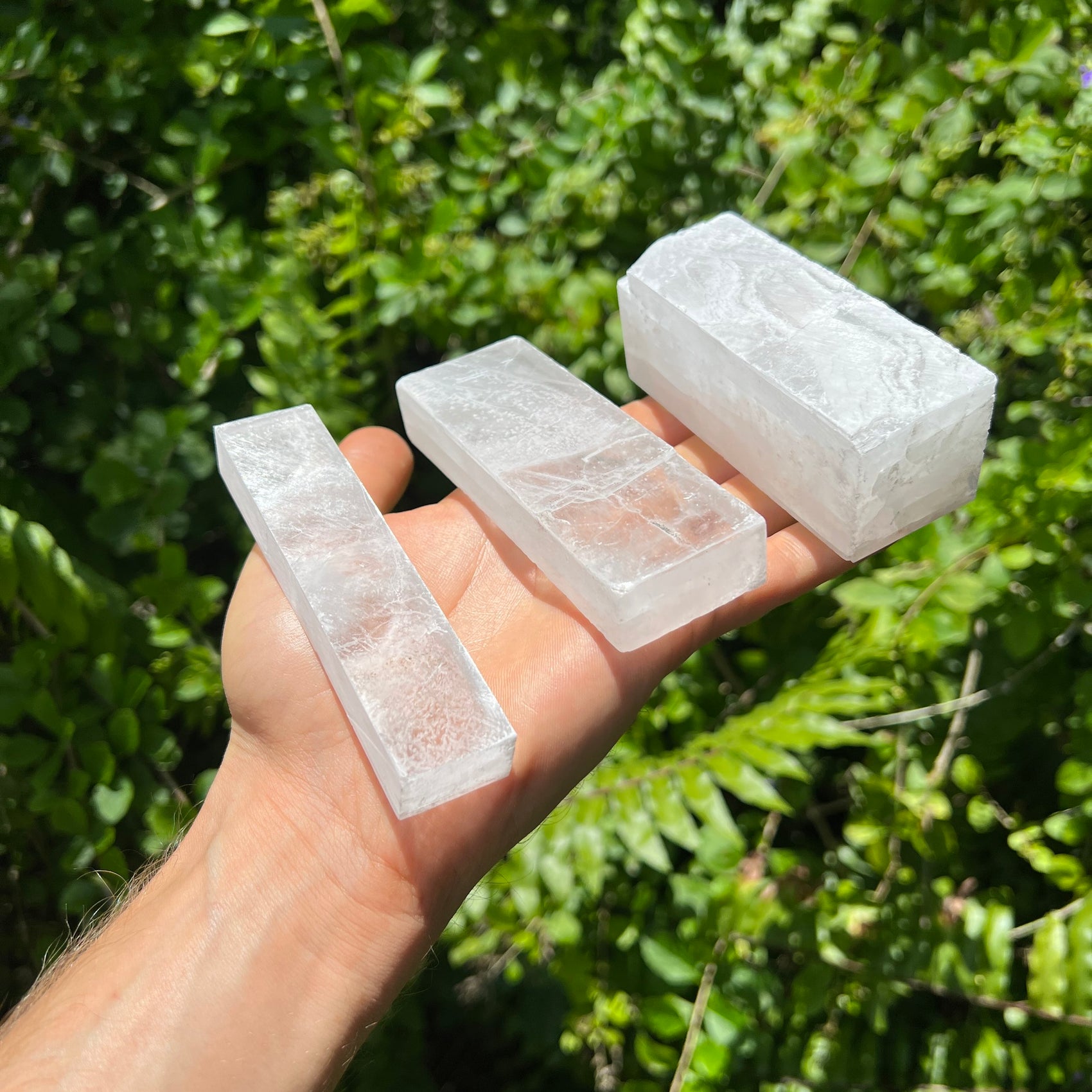 Close-up of Selenite crystal from Mexico, soothing wellness stone for Cleansing