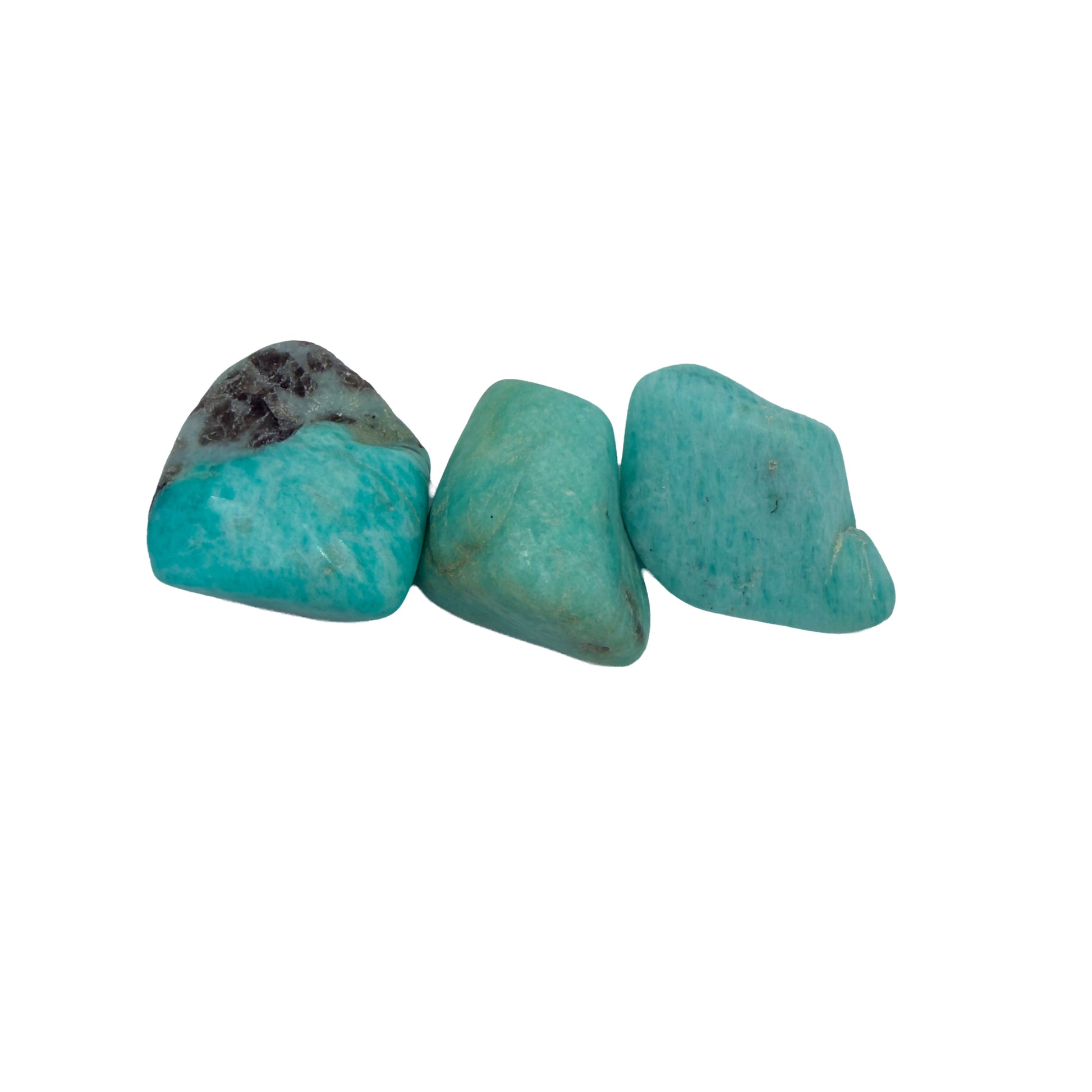 Amazonite Tumbled Stones, AA Grade, 0.75-1.25 Inches, from Amboasitra, Madagascar