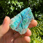 Full profile of Grade A Chrysocolla raw ready to ship from Beyond Bohemian