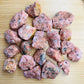 Full profile of Grade A Orange Calcite raw ready to ship from Beyond Bohemian