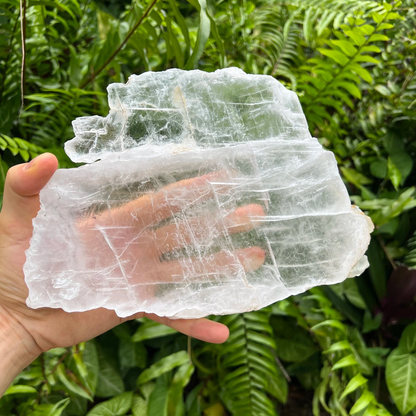 Full profile of Grade AAA Selenite slab ready to ship from Beyond Bohemian