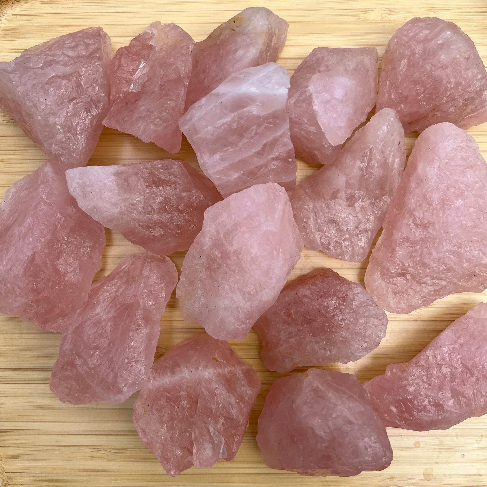 Rose Quartz raw crystal in Pink tones, ethically sourced from Brazil for Emotional Healing and Stress Relief