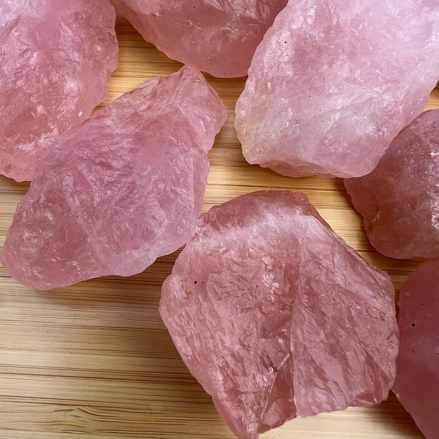 Close-up of Rose Quartz raw crystal from Brazil, soothing wellness stone for Emotional Healing