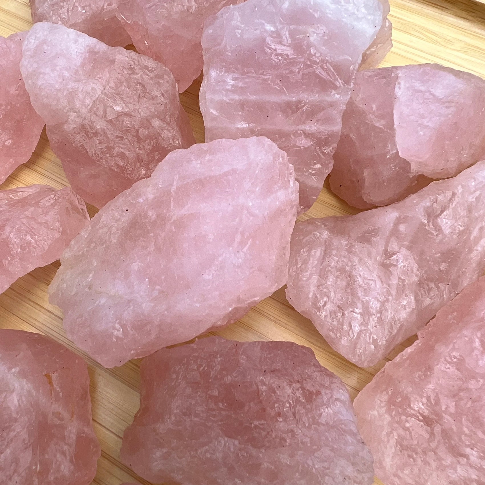 Rose Quartz raw crystal from Brazil with Pink color, polished finish for mindful calm