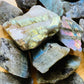 Full profile of Grade AA Labradorite raw ready to ship from Beyond Bohemian