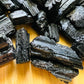 Full profile of Grade AA Black Tourmaline raw ready to ship from Beyond Bohemian