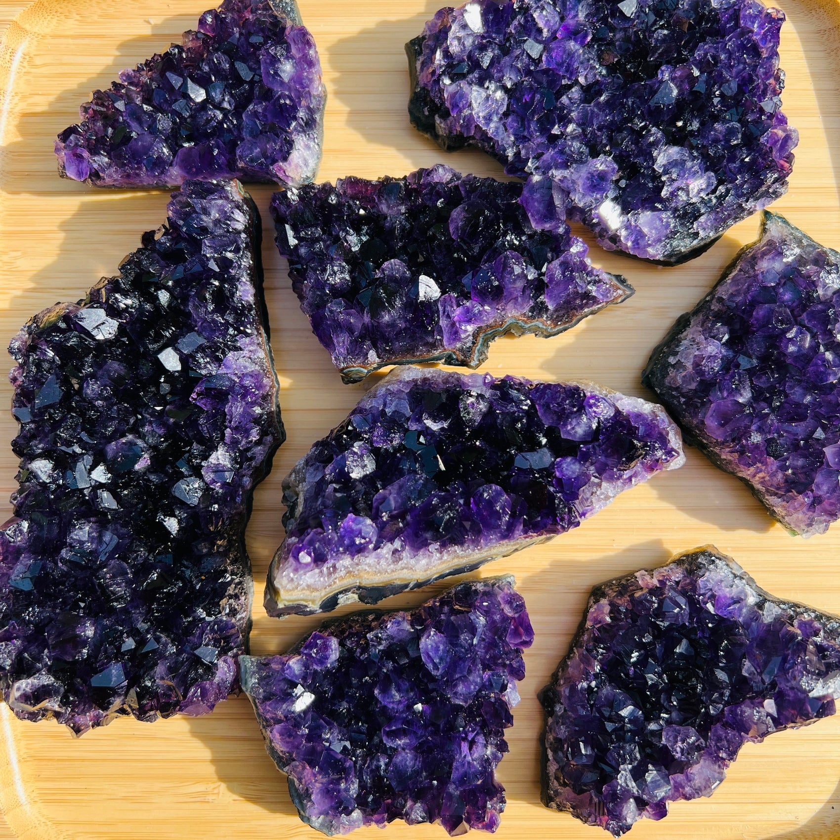 Full profile of Grade AAA Amethyst cluster ready to ship from Beyond Bohemian