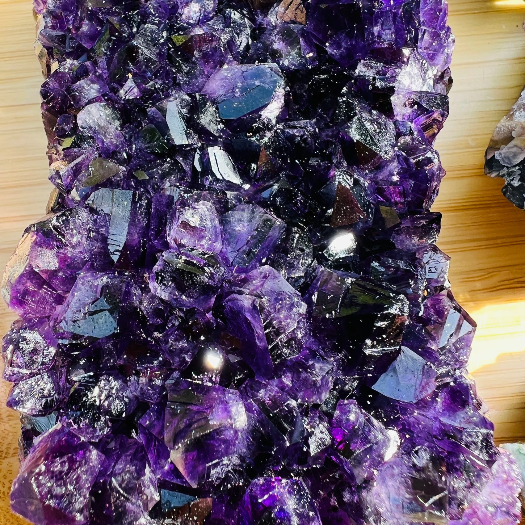 Full profile of Grade AAA Amethyst cluster ready to ship from Beyond Bohemian