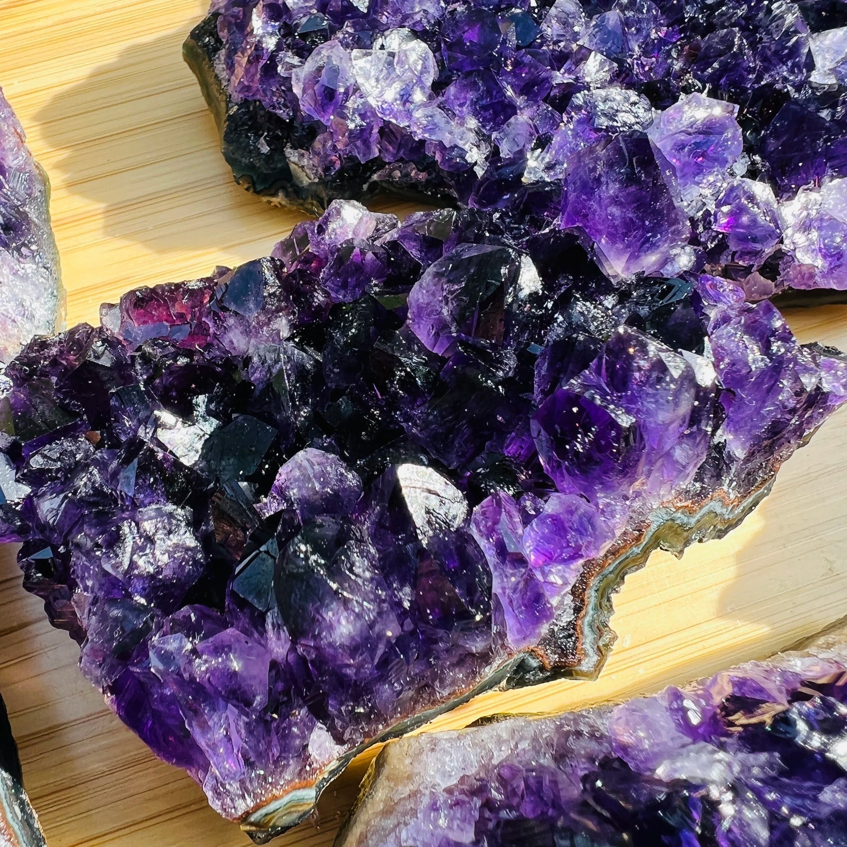 Full profile of Grade AAA Amethyst cluster ready to ship from Beyond Bohemian