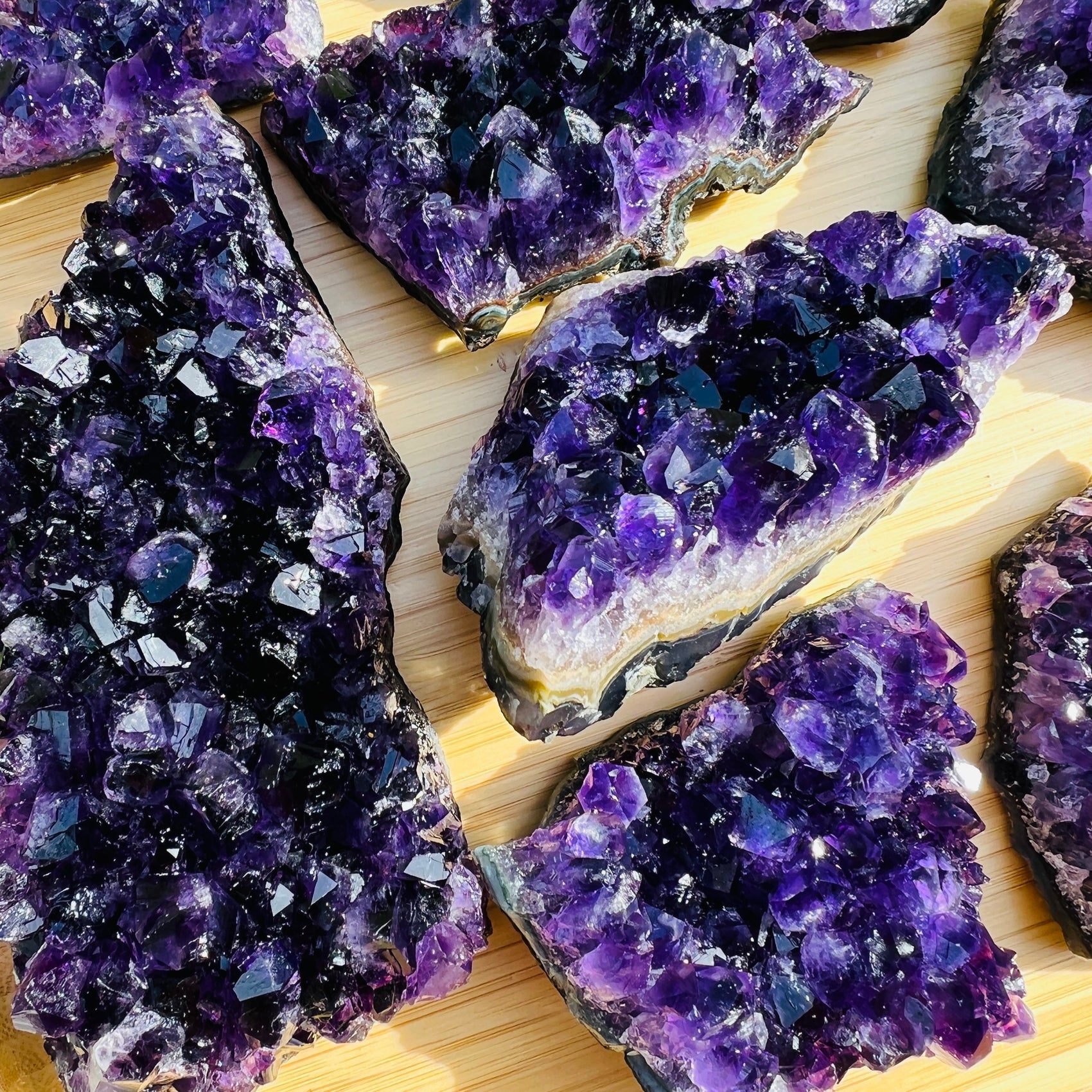 Full profile of Grade AAA Amethyst cluster ready to ship from Beyond Bohemian
