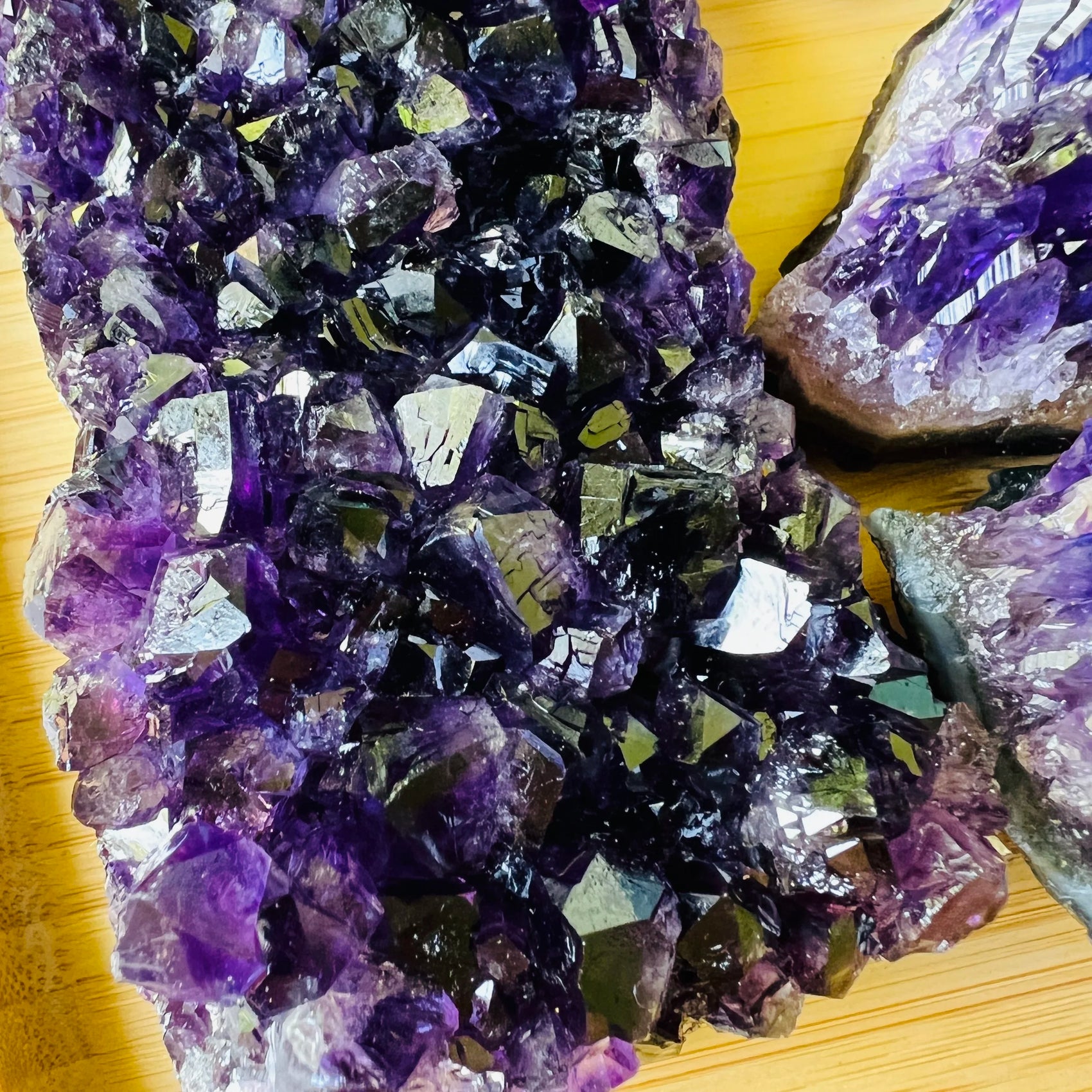 Full profile of Grade AAA Amethyst cluster ready to ship from Beyond Bohemian