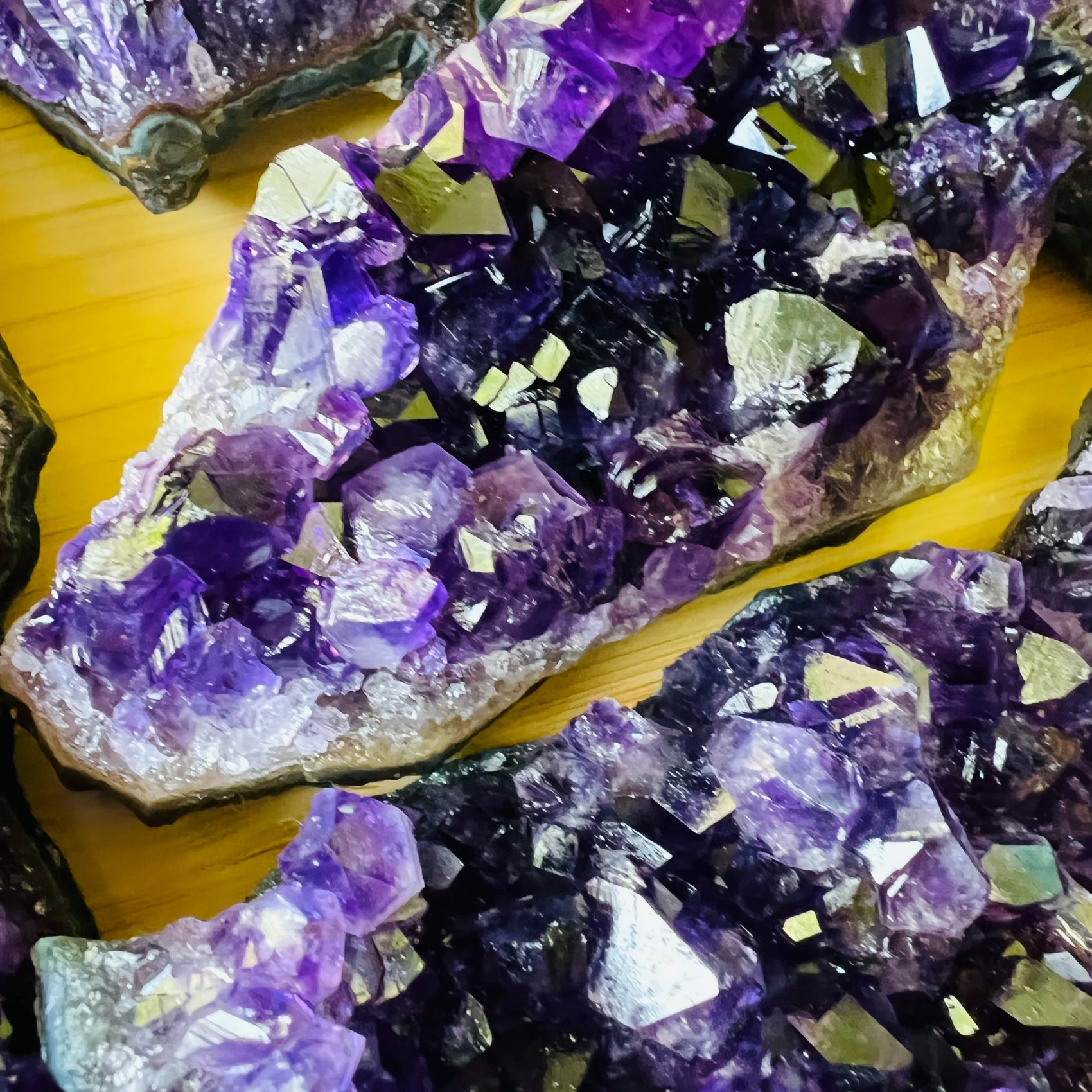Full profile of Grade AAA Amethyst cluster ready to ship from Beyond Bohemian