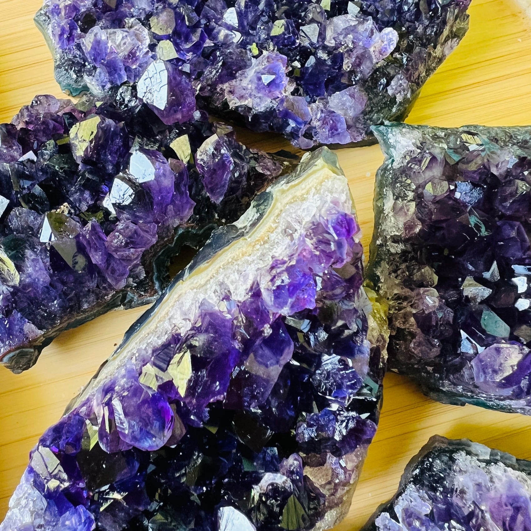 Full profile of Grade AAA Amethyst cluster ready to ship from Beyond Bohemian