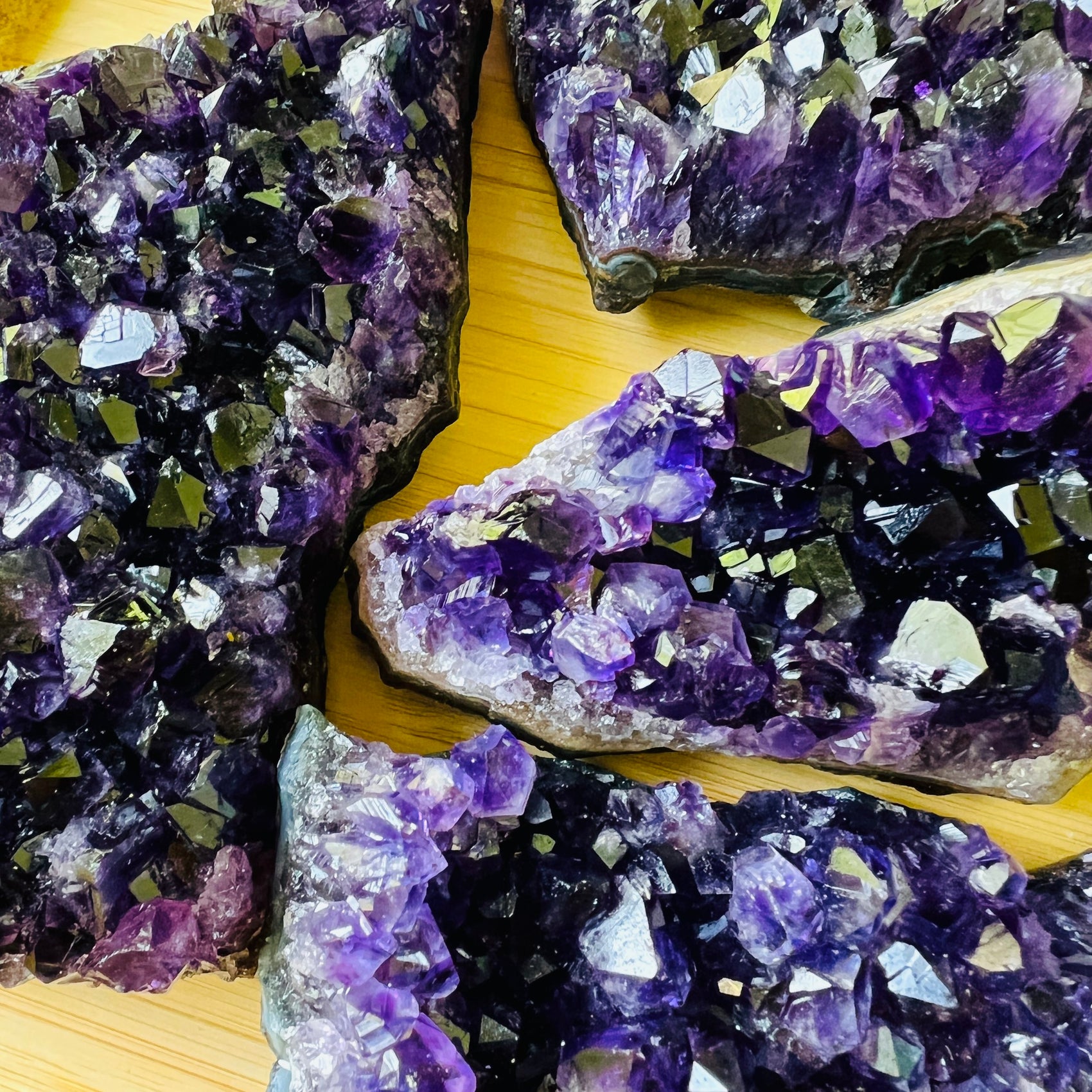 Full profile of Grade AAA Amethyst cluster ready to ship from Beyond Bohemian