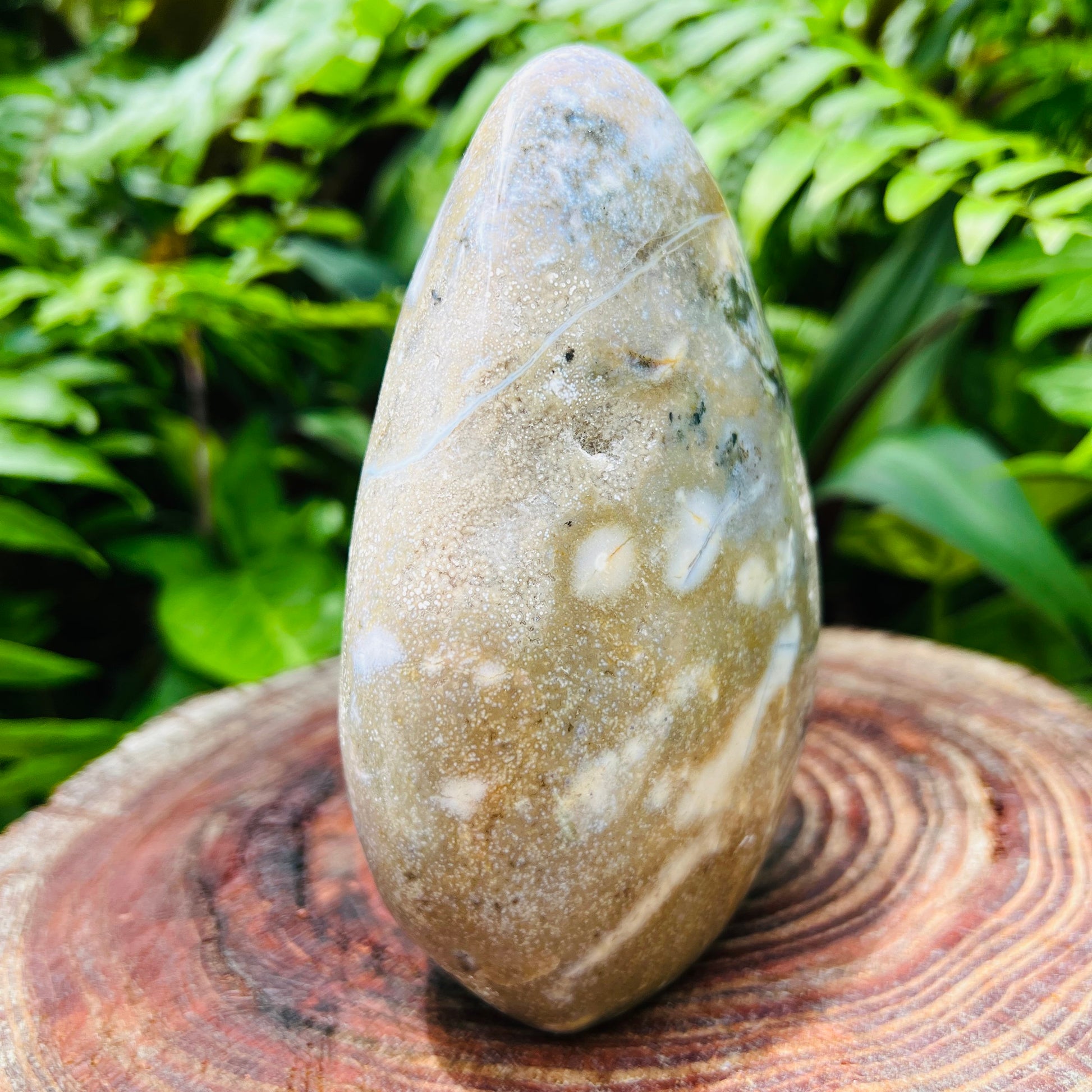 Alternate side of Ocean Jasper freeform, hand-selected from Sofia, Madagascar.
