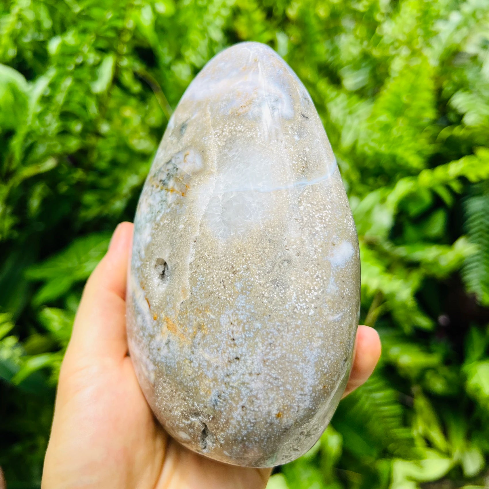 Back view of Grade A Ocean Jasper freeform showing natural surface