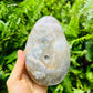 Detail shot of Grade A Ocean Jasper freeform under natural light