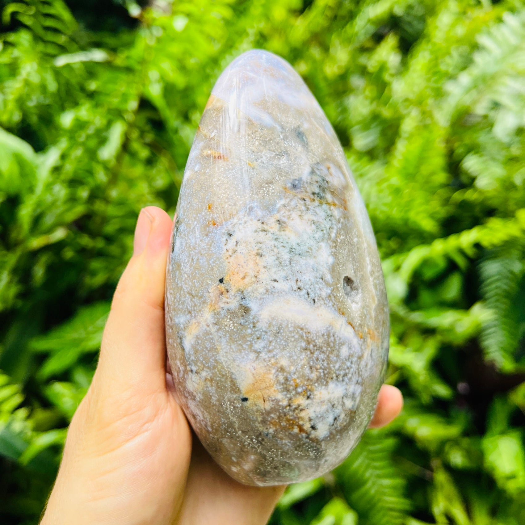 Full profile of Grade A Ocean Jasper freeform ready to ship from Beyond Bohemian