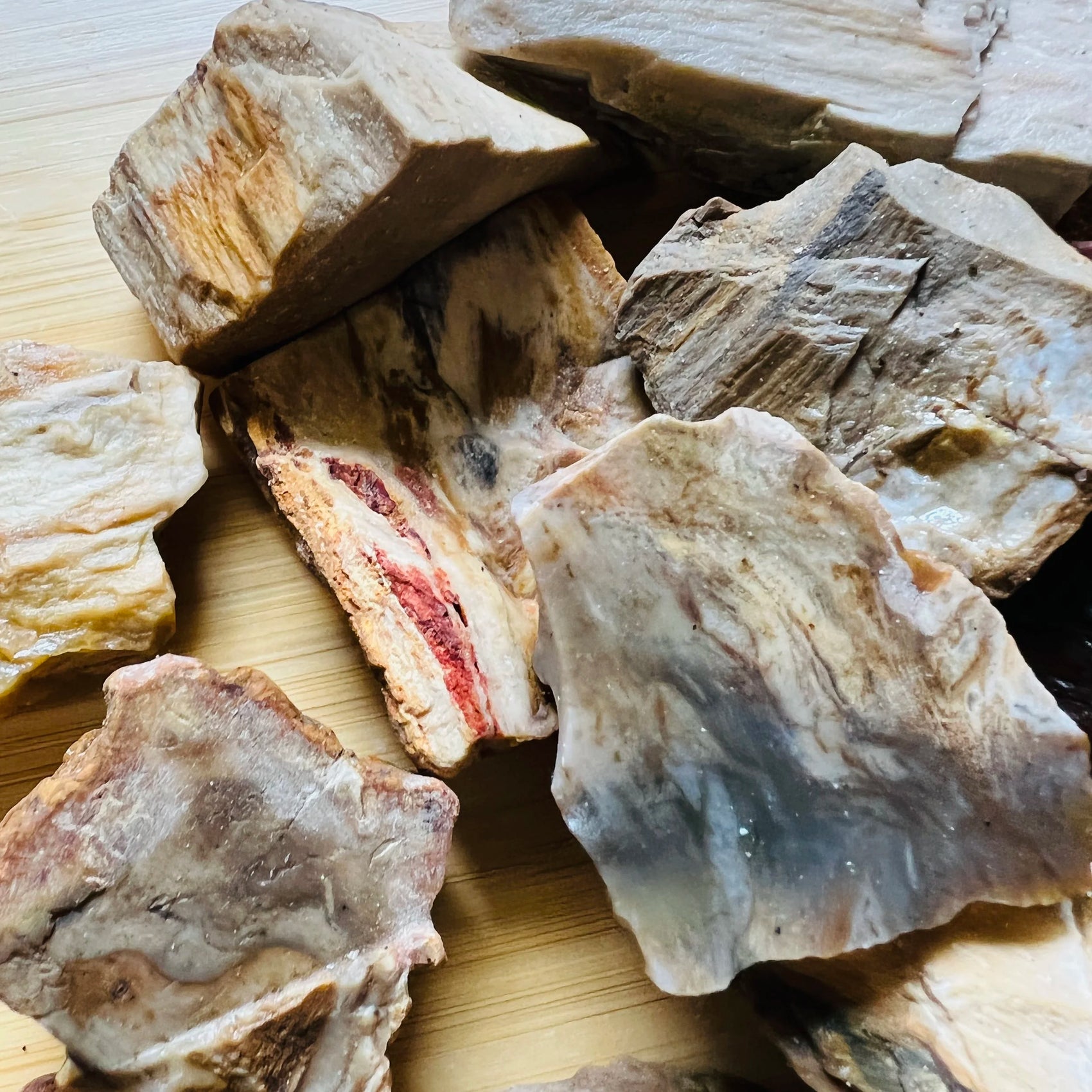 Full profile of Grade A Petrified Wood raw ready to ship from Beyond Bohemian