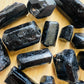 Full profile of Grade A Black Tourmaline raw ready to ship from Beyond Bohemian