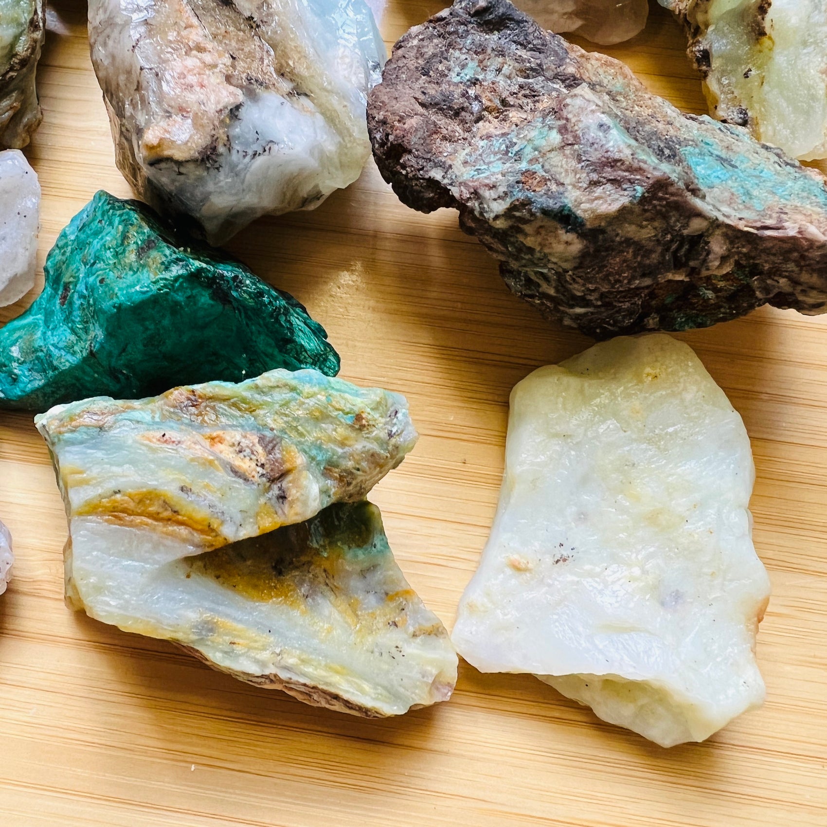 Bulk Blue Opal raw stones from Peru, Blue stones for Emotional Healing