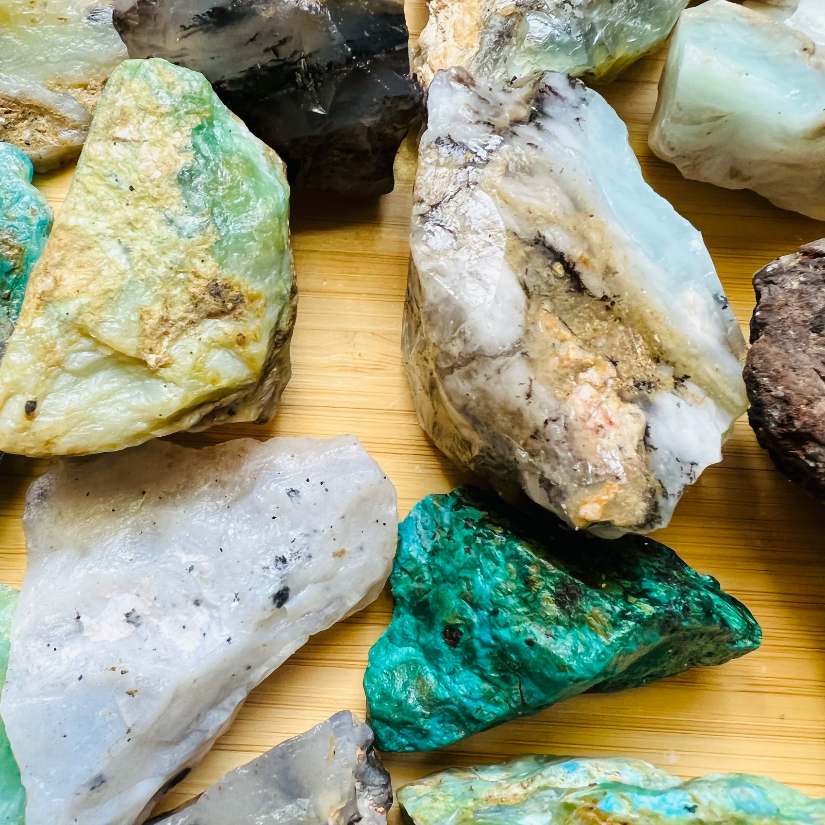 Blue Opal raw stone in Blue tones from Peru for Emotional Healing and Stress Relief