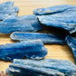 Base detail of Grade AA Blue Kyanite raw