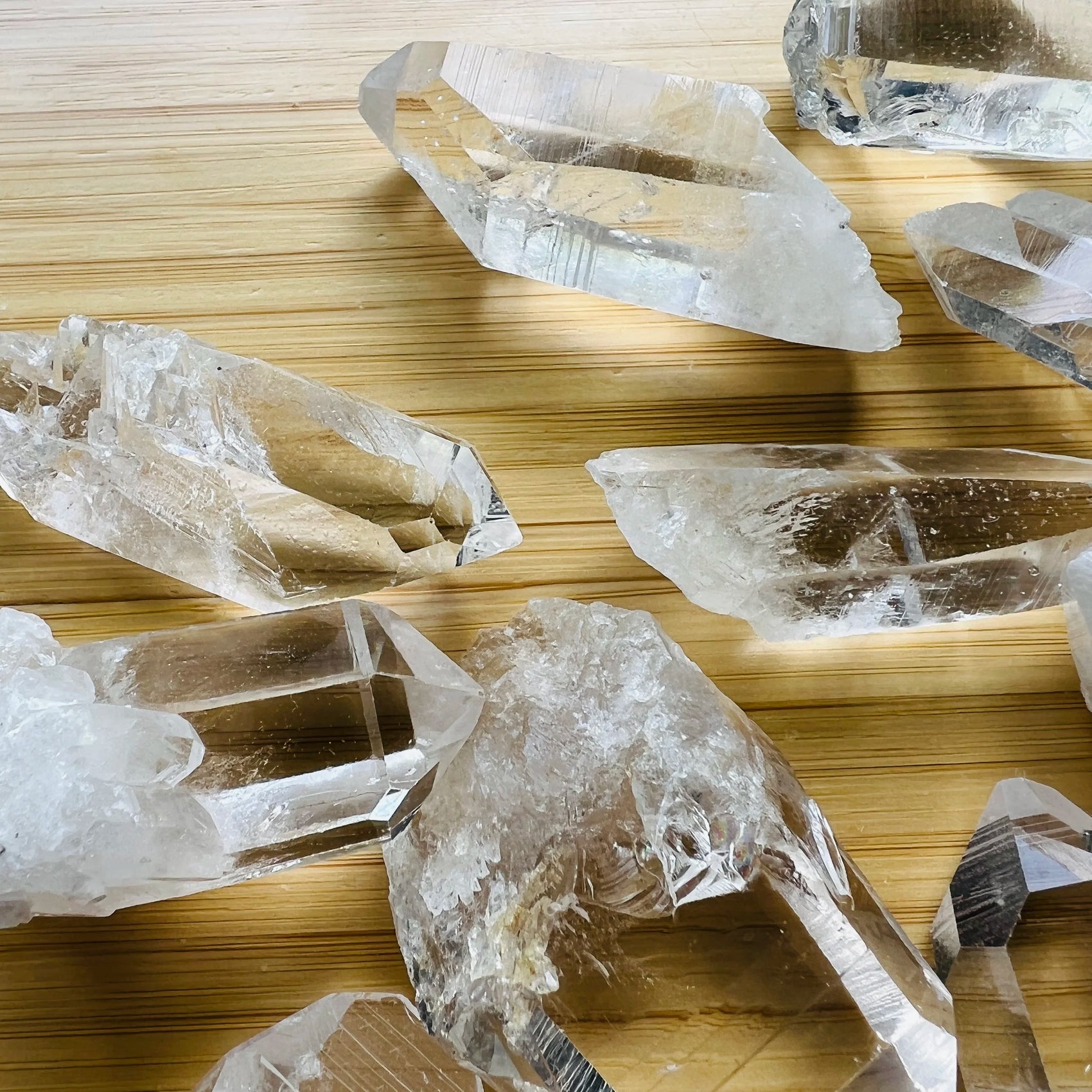 Hand-held view of a Clear Quartz raw point, United States-sourced, from United States.