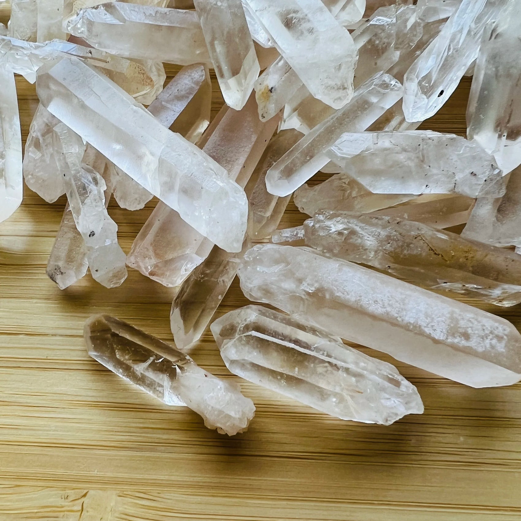 Full profile of Grade A Clear Quartz point ready to ship from Beyond Bohemian