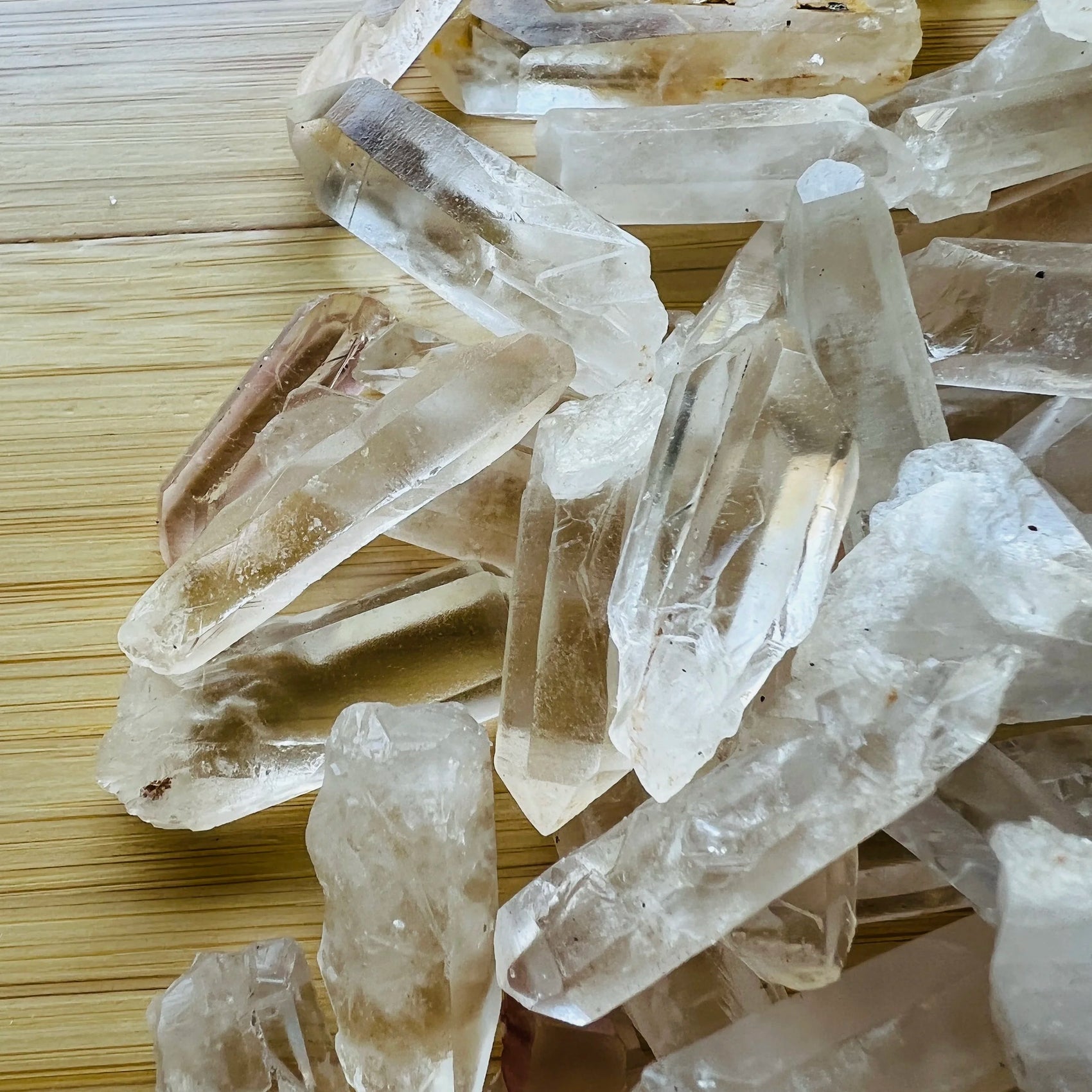 Full profile of Grade A Clear Quartz point ready to ship from Beyond Bohemian