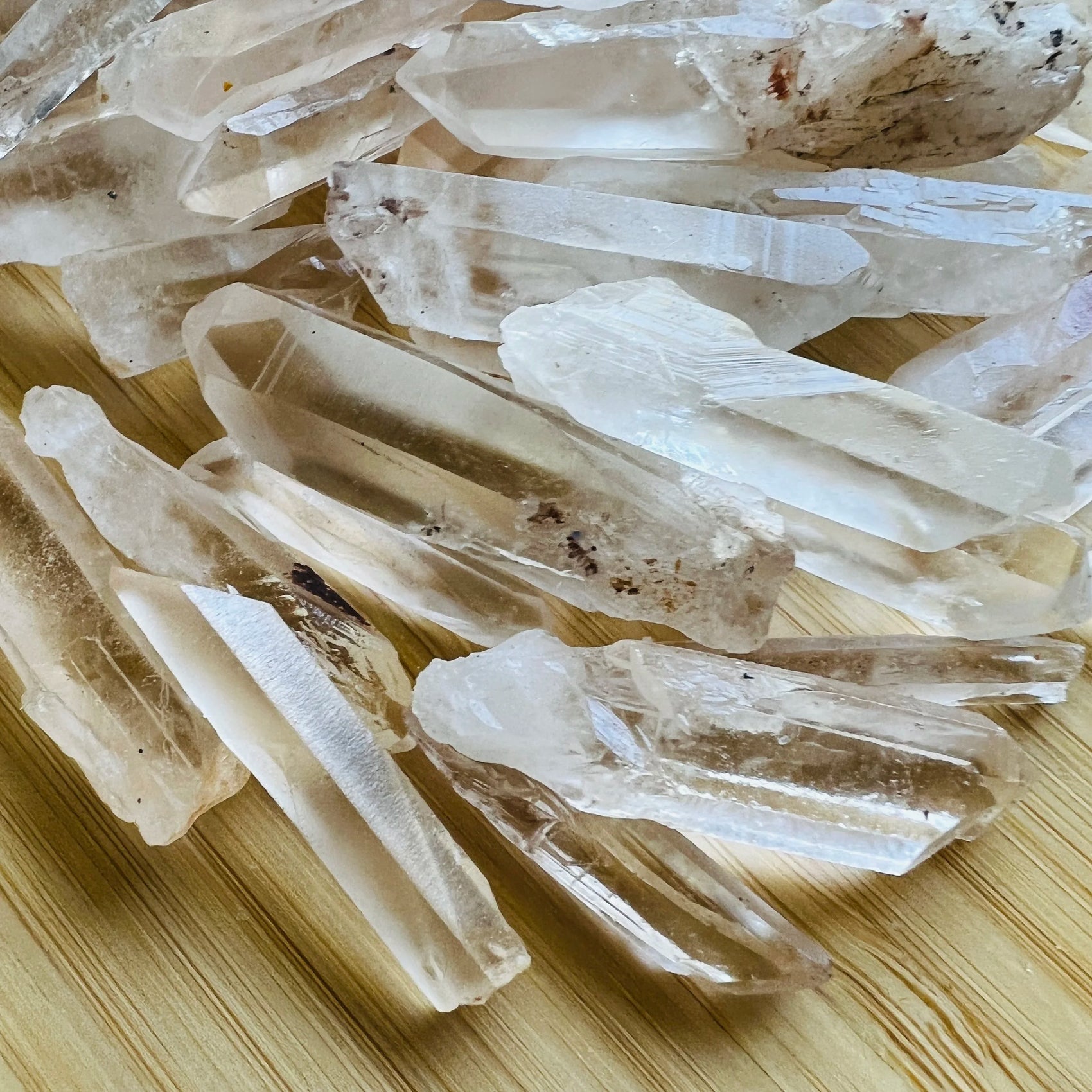 Full profile of Grade A Clear Quartz point ready to ship from Beyond Bohemian