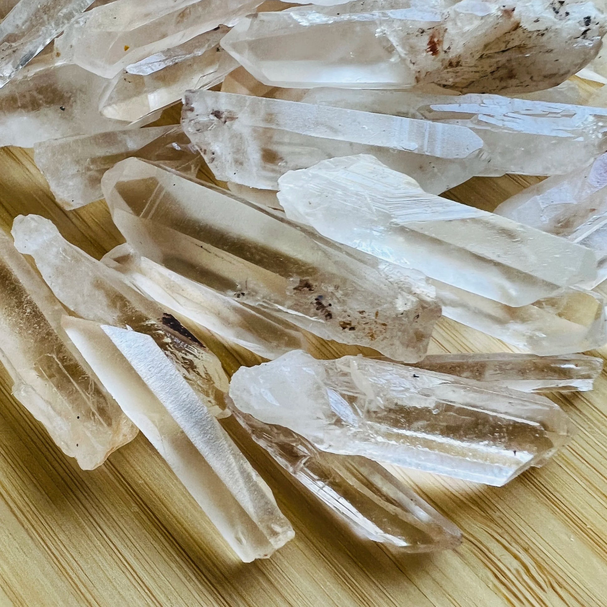 Full profile of Grade A Clear Quartz point ready to ship from Beyond Bohemian
