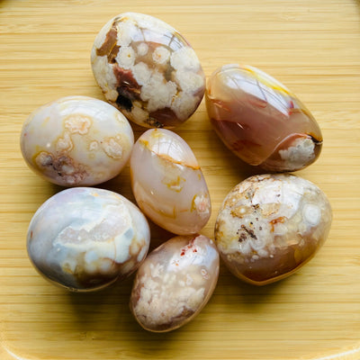 Ethically sourced Grade AA Flower Agate palm stone from Boeny, Madagascar at Beyond Bohemian