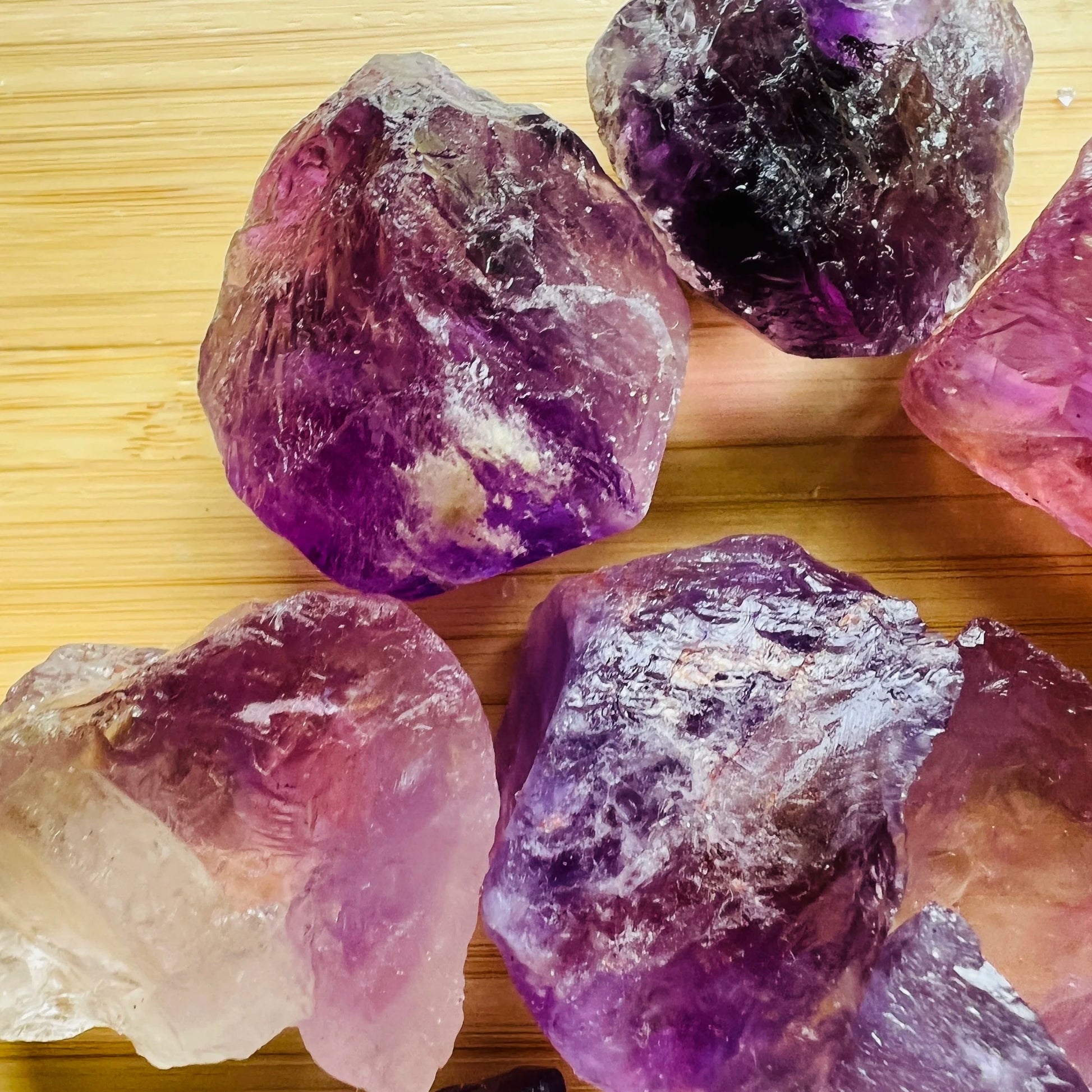 Full profile of Grade AA Ametrine raw ready to ship from Beyond Bohemian