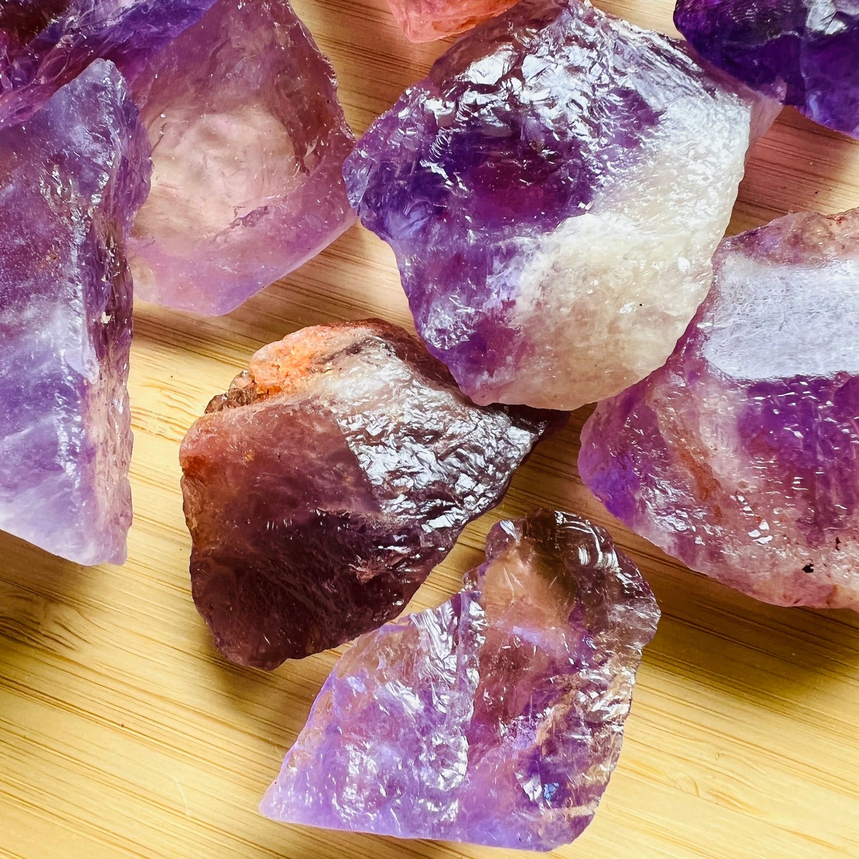 Ametrine raw crystal from Bolivia with Purple, Yellow color, polished finish for mindful calm