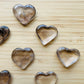 Opposite side of brown Smoky Quartz polished heart, hand-selected from Minas Gerais, Brazil.