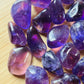 Full profile of Grade AAA Amethyst tumbled stone ready to ship from Beyond Bohemian
