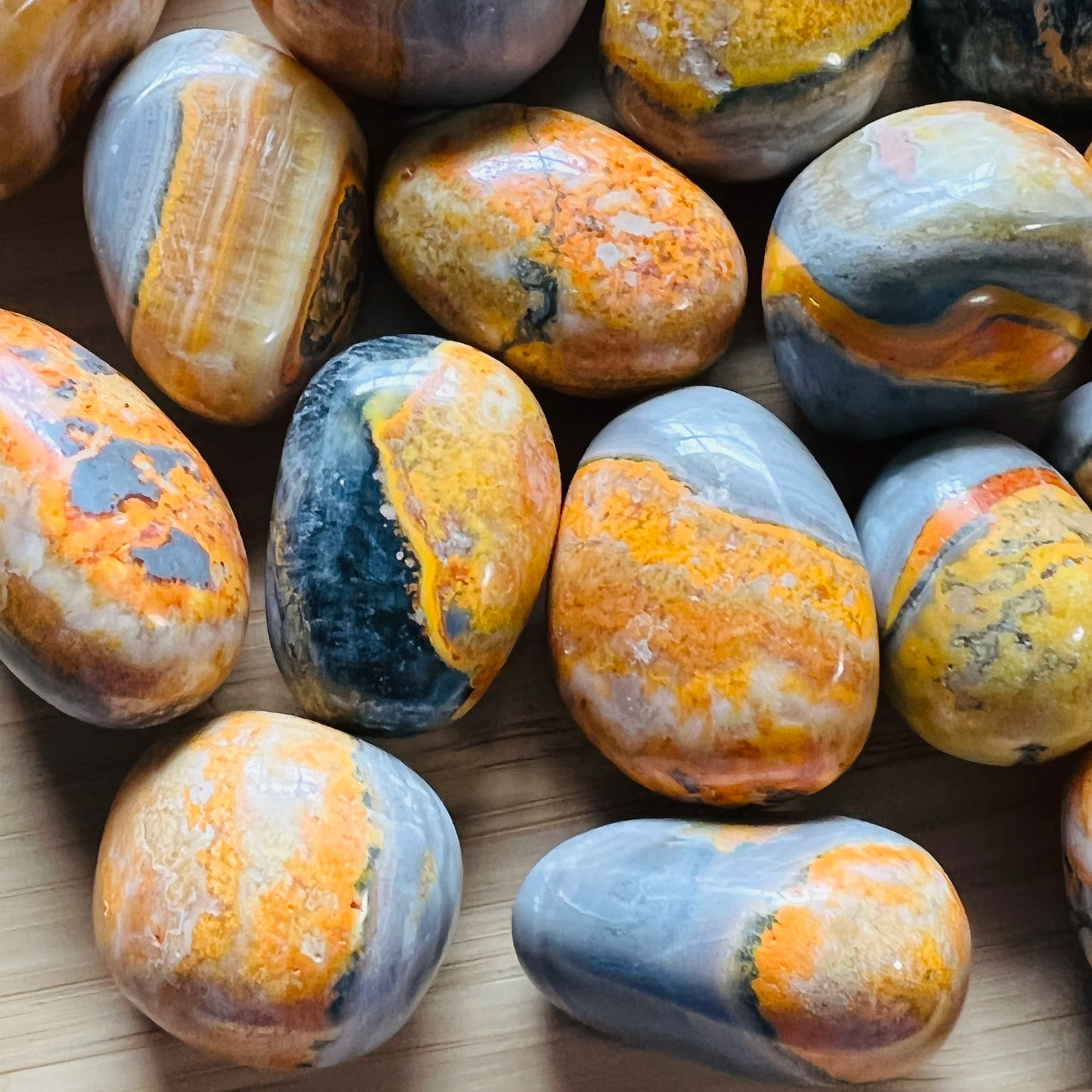 Bumblebee Jasper crystal in Yellow, Black tones from Indonesia for Energy and Manifestation