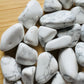 Howlite tumbled stone in White, Gray tones from Zimbabwe for Meditation and Stress Relief