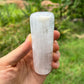 Detail shot of Grade AAA Selenite polished crystals & decor under natural light