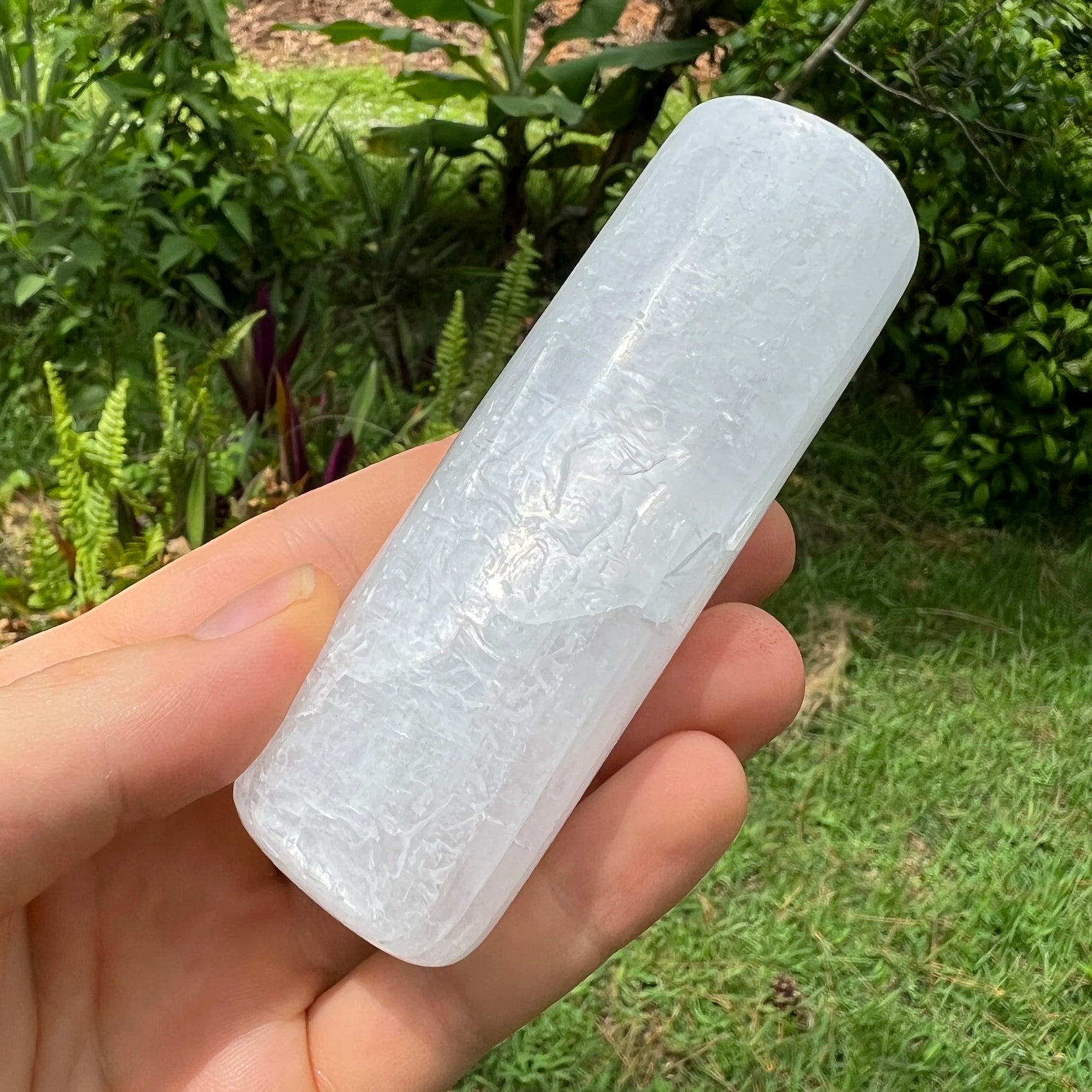Full profile of Grade AAA Selenite polished crystals & decor ready to ship from Beyond Bohemian