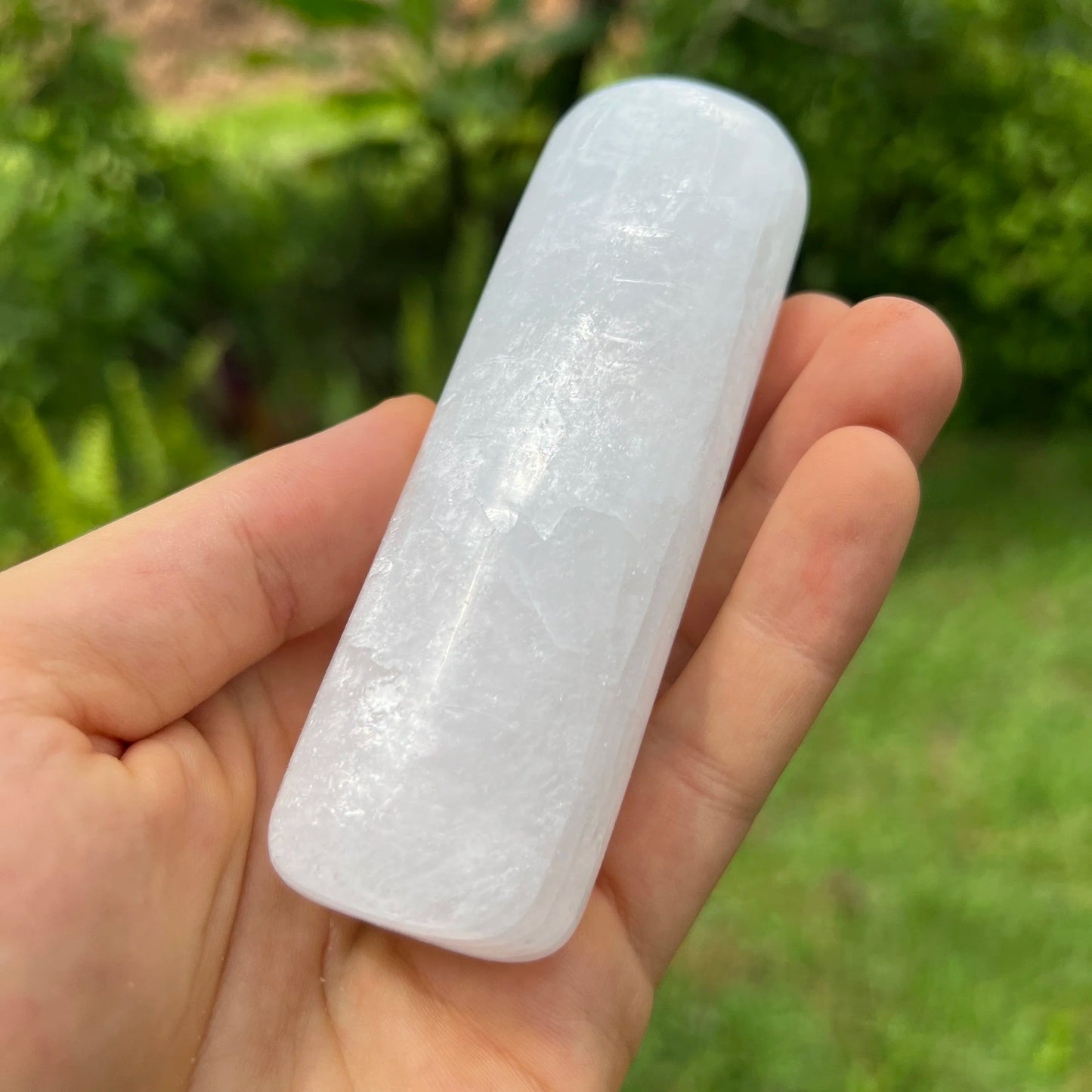 Full profile of Grade AAA Selenite polished crystals & decor ready to ship from Beyond Bohemian