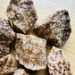 Alternate angle of Grade A Brown Aragonite raw showing overall shape
