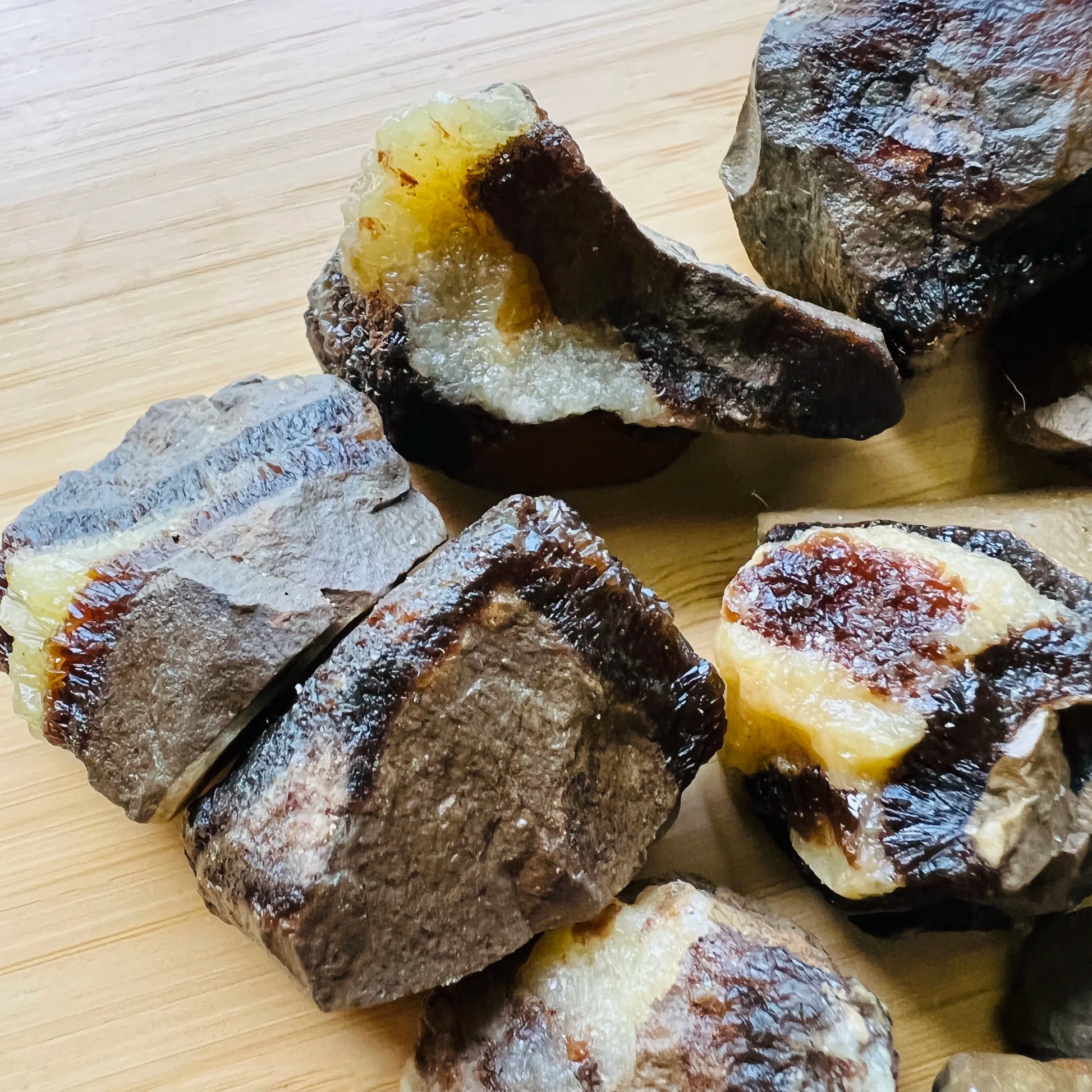 Full profile of Grade AA Septarian raw ready to ship from Beyond Bohemian