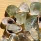 Edge-on view of Grade AA Lodolite tumbled stone, hand-selected from Brazil, often kept for Dreaming.