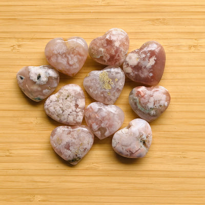 Ethically sourced Grade AA Flower Agate heart from Sofia, Madagascar at Beyond Bohemian