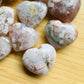 Full profile of Grade AA Flower Agate heart ready to ship from Beyond Bohemian